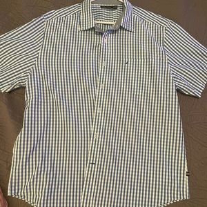 Nautica Mens short sleeve front button shirt with left breast pocket